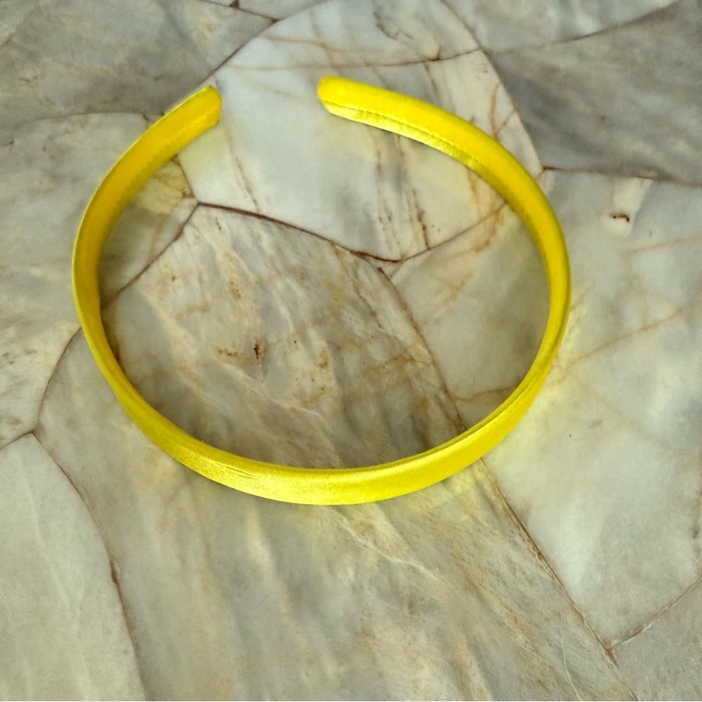 Narrow Yellow Fabric‎ Braided Headband Hairband Made in France for Girls Women